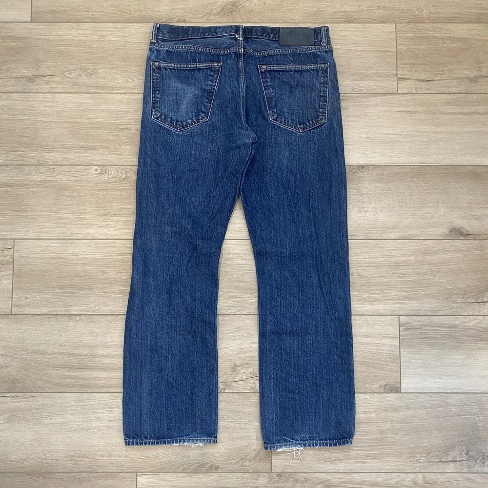 Lands' End Square Rigger Men's Straight Fit Blue Jeans Size 35x30 Selvedge Pants